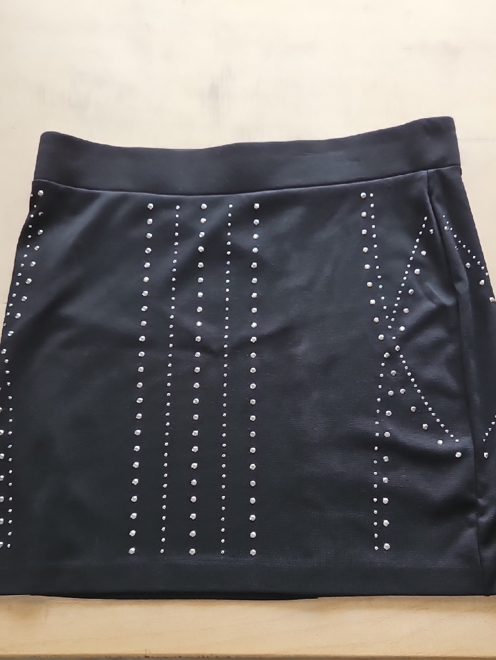 Rock & Republic Black Mini Skirt with Silver Studs